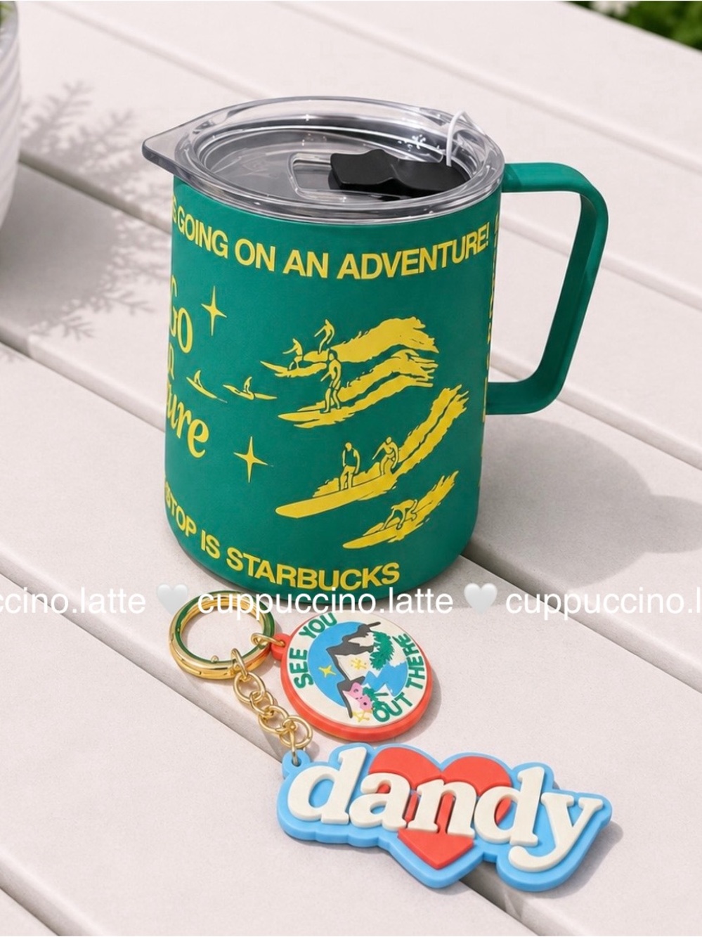 NWT Starbucks + Dandy Green Adventured Stainless Steel Lidded Travel Mug Tumbler